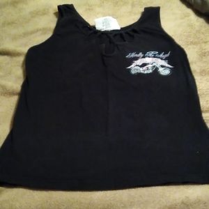 Harley-Davidson black tank top hardly an angel 2X